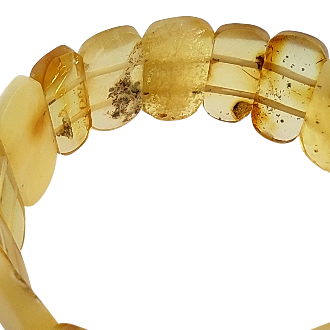 Bracciale in ambra per bambini, allevia il mal di denti e lenisce - COGNAC  - 14cm - Irréversible Bijoux