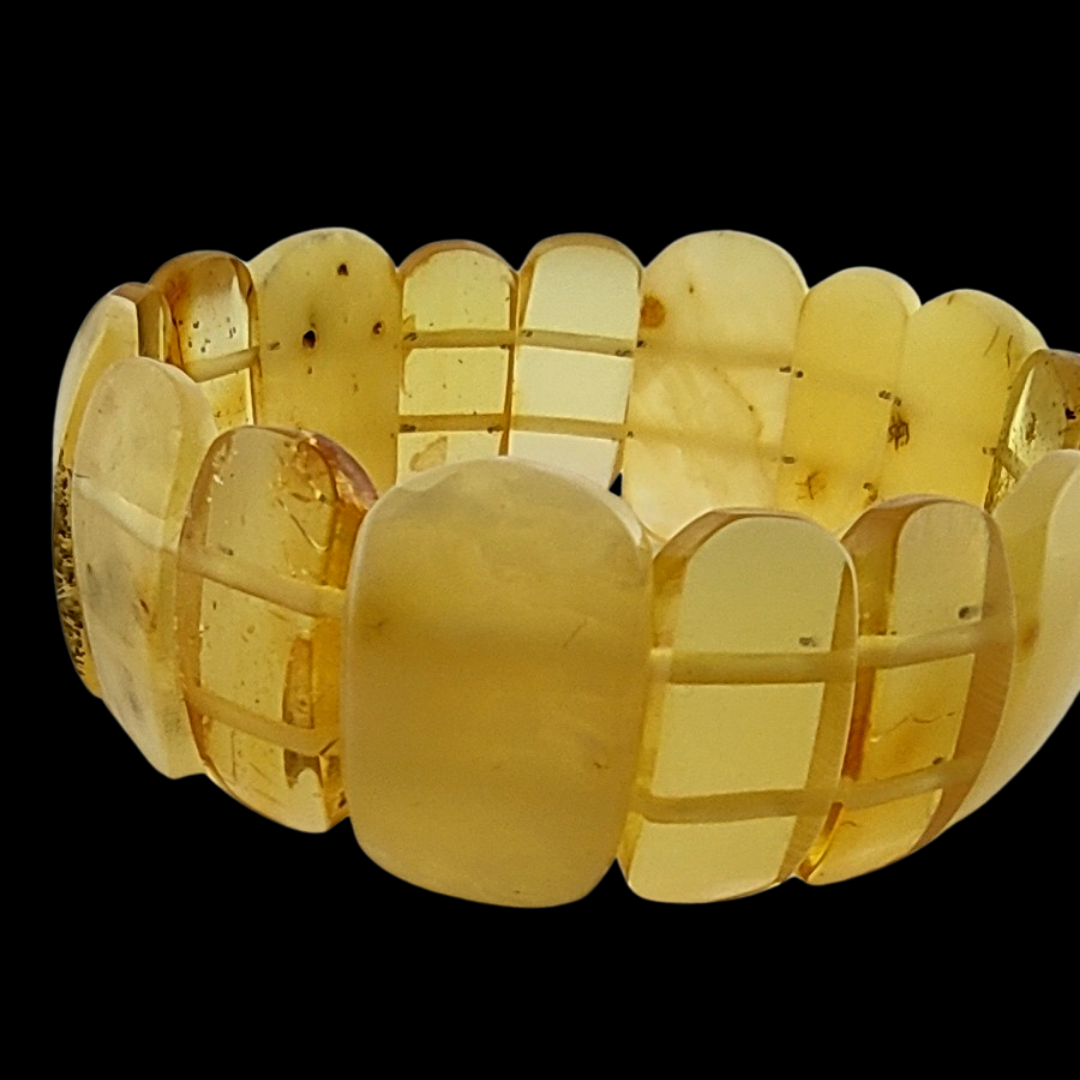 Bracciale in ambra per bambini, allevia il mal di denti e lenisce - COGNAC  - 14cm - Irréversible Bijoux